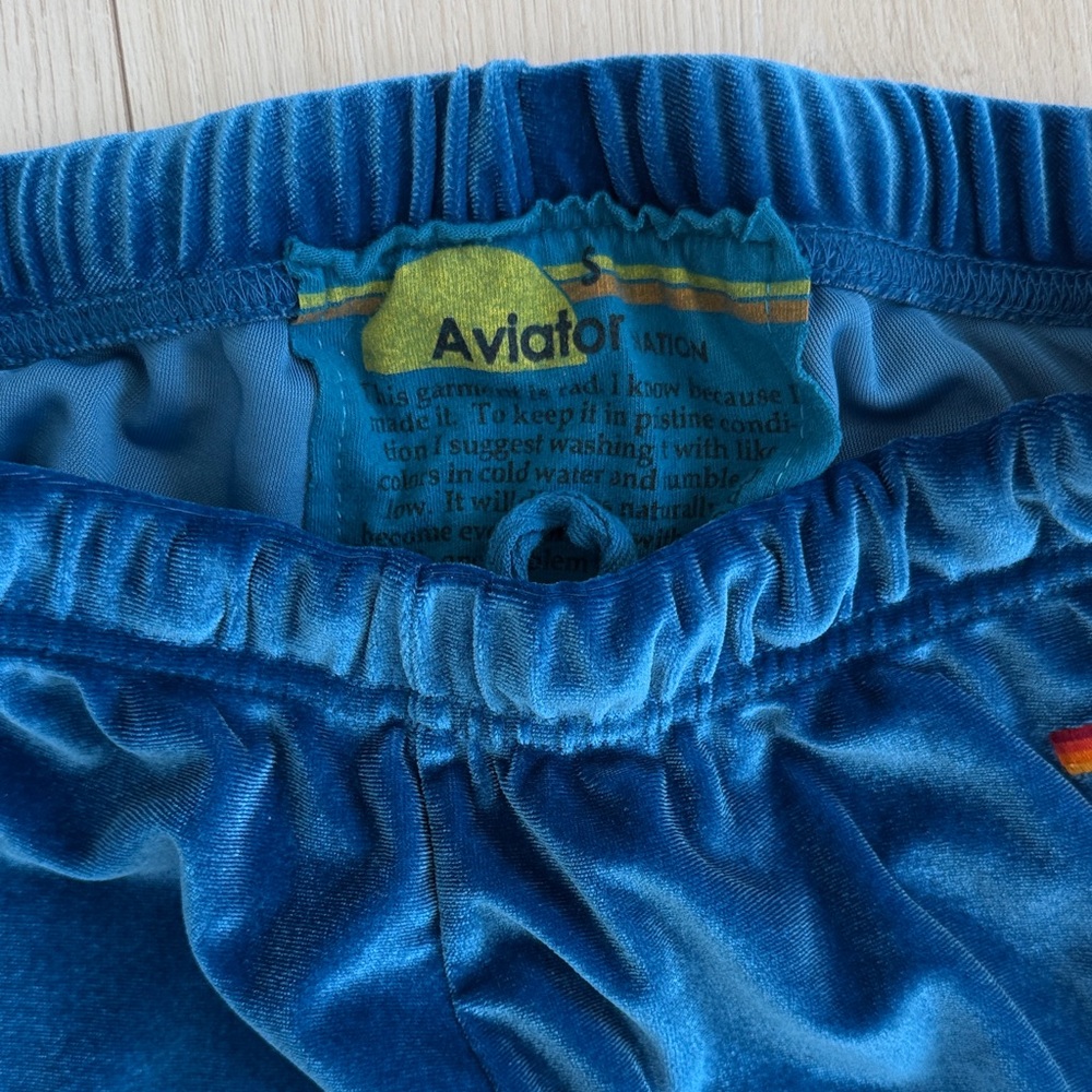 NWOT Aviator Nation Blue and Red Velour Set XS/S - Picture 3 of 7